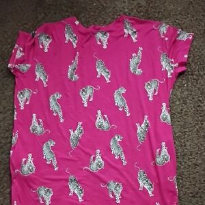 Pink Tiger Print Shirt